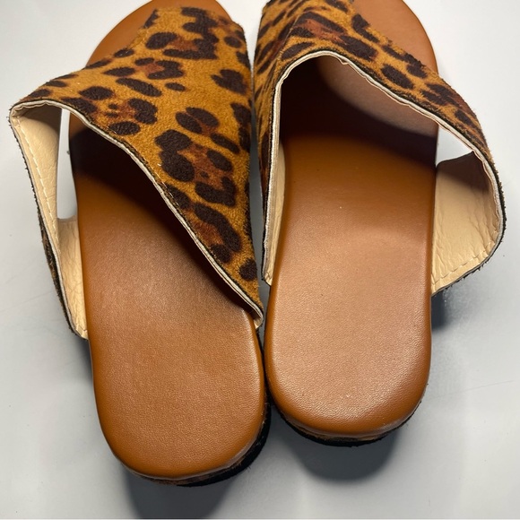 Leopard Print Chunky Sandals Size 4/5 PRELOVED - Picture 4 of 7